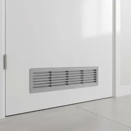 Griglia di ventilazione bifacciale per porta 430 x 115 mm / Grigia