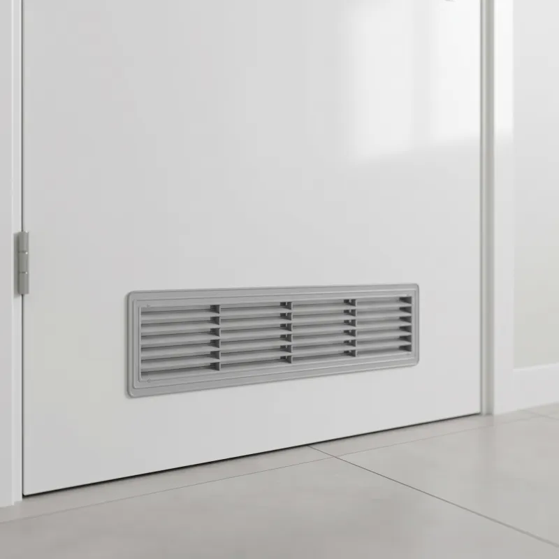 Griglia di ventilazione bifacciale per porta 430 x 115 mm / Grigia