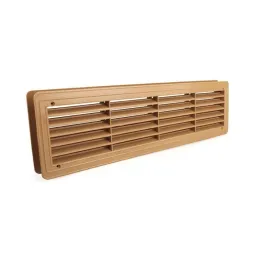 Griglia di ventilazione bifacciale per porta 430 x 115 mm / Rovere