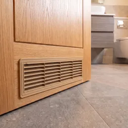 Griglia di ventilazione bifacciale per porta 430 x 115 mm / Rovere