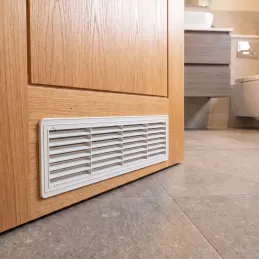 Griglia di ventilazione bifacciale per porta 430 x 115 mm / Bianco opaco