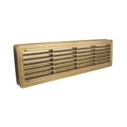 Griglia di ventilazione bifacciale per porta 430 x 115 mm / Patina oro