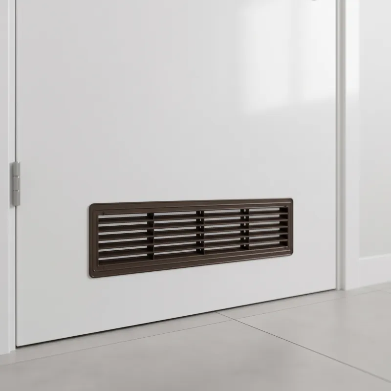 Griglia di ventilazione bifacciale per porta 430 x 115 mm / Marrone scuro