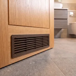 Griglia di ventilazione bifacciale per porta 430 x 115 mm / Marrone scuro