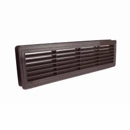 Griglia di ventilazione bifacciale per porta 430 x 115 mm / Marrone scuro