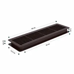 Griglia di ventilazione bifacciale per porta 430 x 115 mm / Marrone scuro