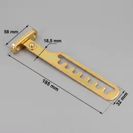Ferramenta per il bloccaggio delle finestre - 2 pz / Zinco giallo