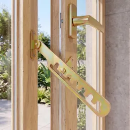 Ferramenta per il bloccaggio delle finestre - 2 pz / Zinco giallo