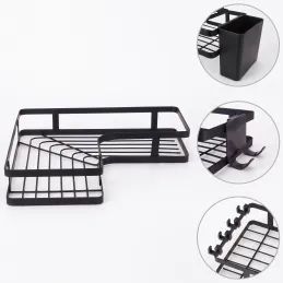 Set di 2 mensole angolari sospese SAND / Nero opaco