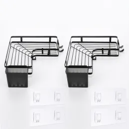 Set di 2 mensole angolari sospese SAND / Nero opaco