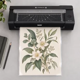 Laminatrice con taglierina per carta EASY / Nero