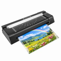 Laminatrice con taglierina per carta EASY / Nero