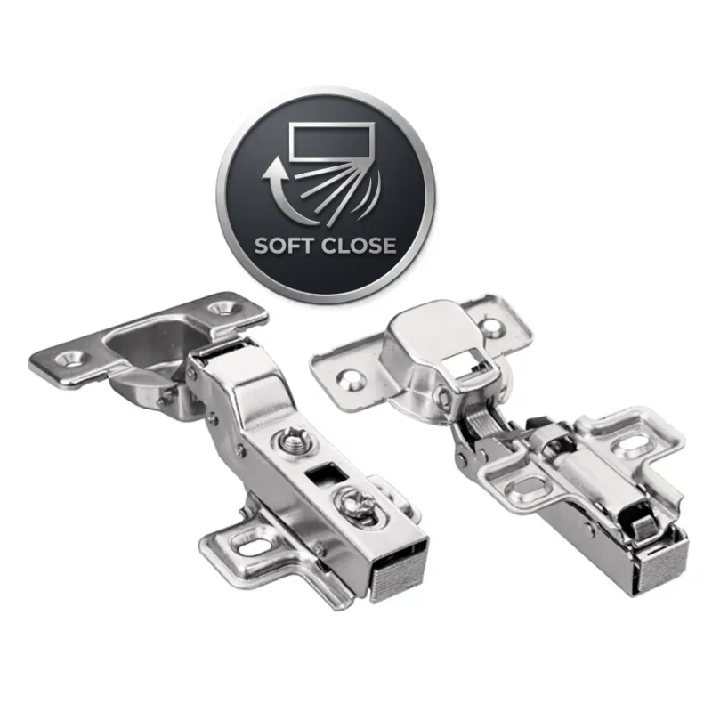 Cerniera semi-applicata CLIP con ammortizzazione e con piastrina
