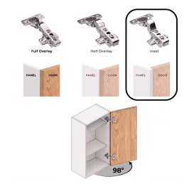 Cerniera a inserto CLIP con ammortizzatore e basetta