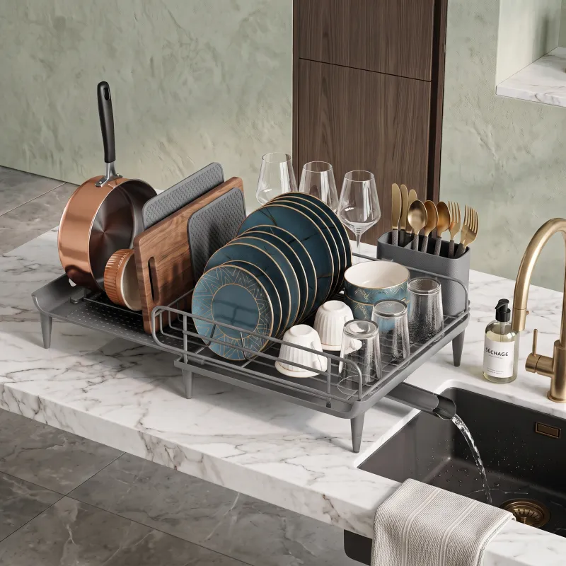 Scolapiatti pieghevole WARD / Grigio