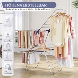 Stendibiancheria a due livelli MEGA / Grigio