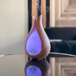 Umidificatore ad ultrasuoni a LED con telecomando DROP / Legno naturale