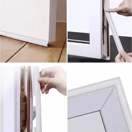 Guarnizione autoadesiva per finestre e porte 4000 mm / Bianco