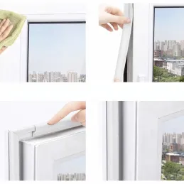 Guarnizione autoadesiva per finestre e porte 4000 mm / Bianco