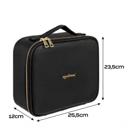 Beauty bag with LED mirror GRANDIO / Black