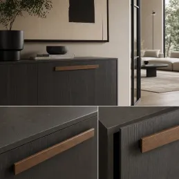 Maniglia in legno VIVIAN / Noce scuro