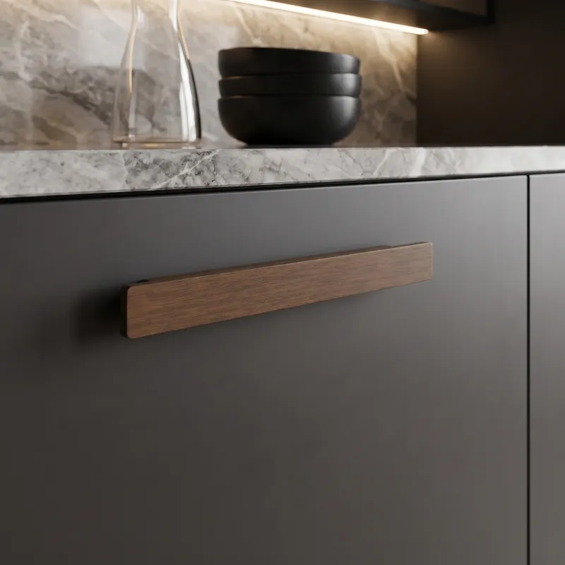 Maniglia in legno VIVIAN / Noce scuro