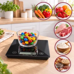 Bilancia da cucina digitale EASY COOK / Nera