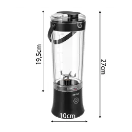 Frullatore elettrico USB ARIANO per smoothie e cocktail 600 ml / Nero