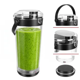 Contenitore di ricambio per frullatore elettrico USB ARIANO 600 ml / Nero