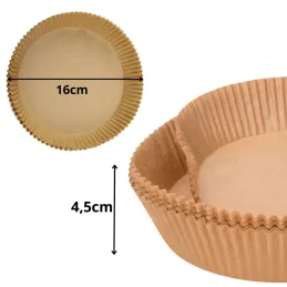 Set di 50 inserti rotondi in carta per friggitrice