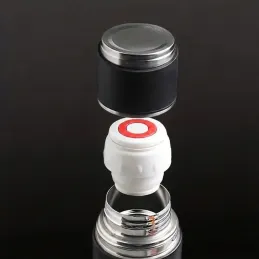 Thermos dal design con 3 bicchieri 400 ml / Nero opaco