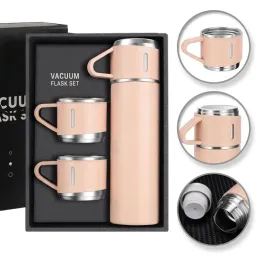 Termos elegante con 3 bicchieri 400 ml / Rosa