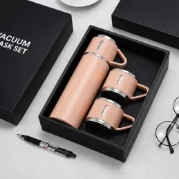 Termos elegante con 3 bicchieri 400 ml / Rosa