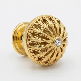 Pomello VIVALDI / Oro lucido con cristallo