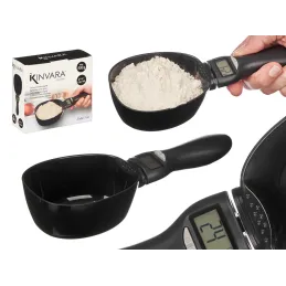 Mestolo da cucina con display LCD e bilancia XXL / Nero opaco