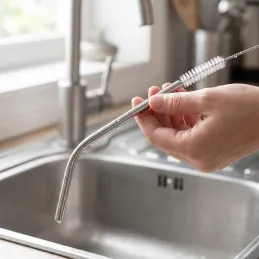 Set 6 pz cannucce in acciaio inox per bevande / Acciaio inox