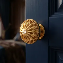 Pomello VIVALDI / Oro lucido con cristallo