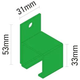Supporto superiore per binario K-075 / A parete