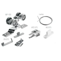 Set per due porte SYNCHRONIK 100 kg senza binario