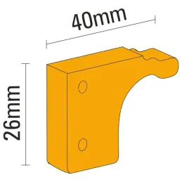 Clic per freno per binario superiore K-050 / Bianco