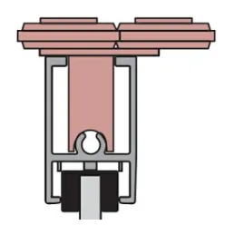 Guarnizione per profilo per vetro da 4 mm