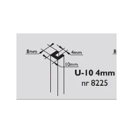 Guarnizione per profilo per vetro da 4 mm