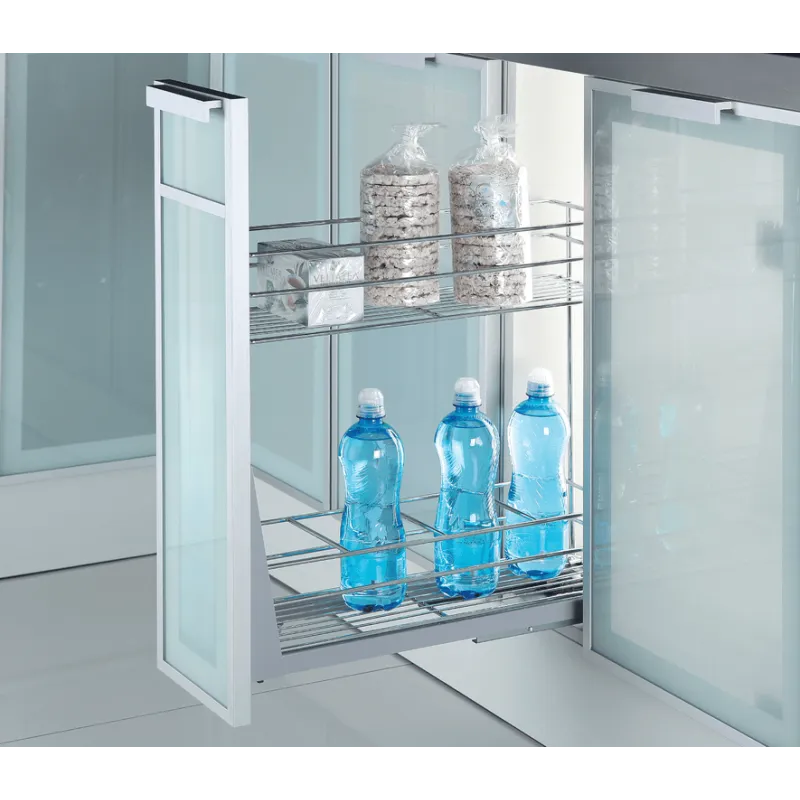 Cestello ad estrazione totale ELEGANCE inferiore con chiusura ammortizzata / Cromo