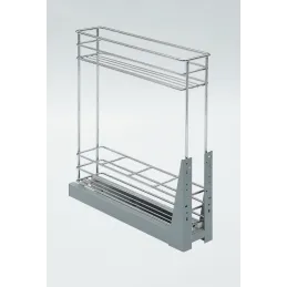 Cestello ad estrazione totale ELEGANCE inferiore con chiusura ammortizzata / Cromo