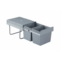 Cestino estraibile 400 mm - 2x15L / Grigio