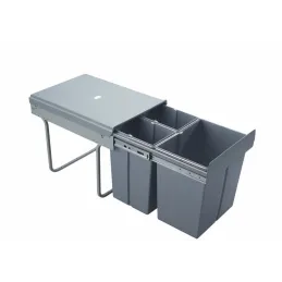 Pattumiera estraibile da 400 mm – 2×10 L + 1×20 L / Grigio