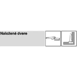 Cerniera a sovrapposizione SLIDE-ON con piastrina