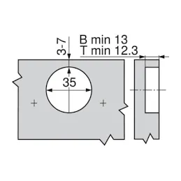 Cerniera per ante spesse 95° CLIP TOP con ammortizzatore
