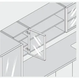 Cerniera applicata per ante in alluminio CLIP TOP 95° con ammortizzazione