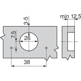 Cerniera MINI a sovrapposizione parziale CLIP TOP 94°